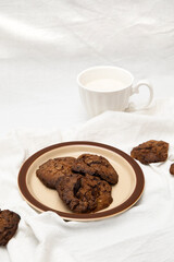homemade cookies and a cup of milk