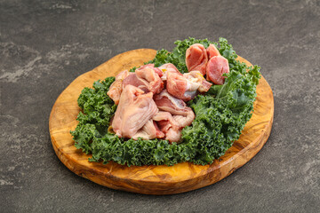 Raw chicken stomach for cooking