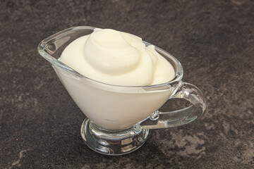 Sour cream in the bowl