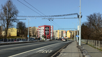 Fototapeta na wymiar Poland, Lublin, Muzyczna street on a sunny day.