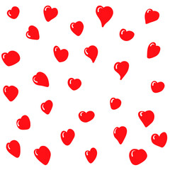 romantic seamless pattern of red hearts for Valentine's day for packaging