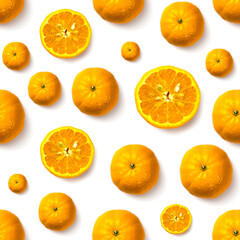 cut orange pattern on white background 2