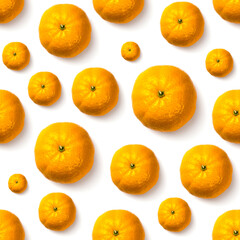 cut orange pattern on white background