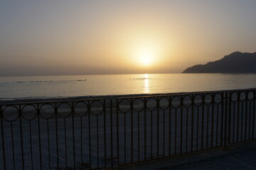 ITALIA : TRAMONTO MARINO,SALERNO,20 GENNAIO 2021.