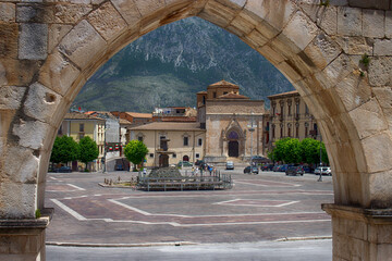 The medieval Aqueduct of Sulmona, built near Piazza Garibaldi