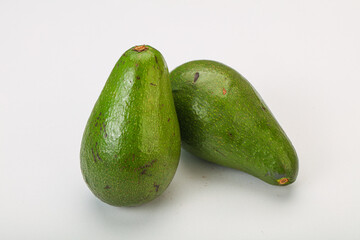 Two ripe exotic avocado vegetable