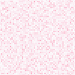 Abstract fashion polka dots background. White seamless pattern with pink gradient circles. Template design for invitation, poster, card, flyer, banner, textile, fabric.