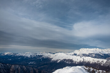 Plakat Ski mountaineering on mount Matajur, Friuli-Venezia Giulia, Italy