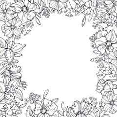 Fototapeta premium Floral background. Vector illustration.
