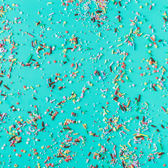 Festive sprinkles of sugar sweets. Party, birthday, holiday background