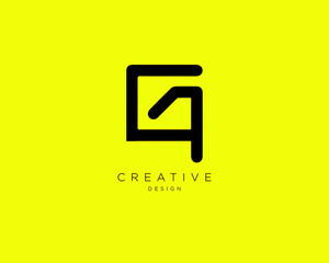 Creative and Minimalist Letter GA Logo Design Icon, Editable in Vector Format