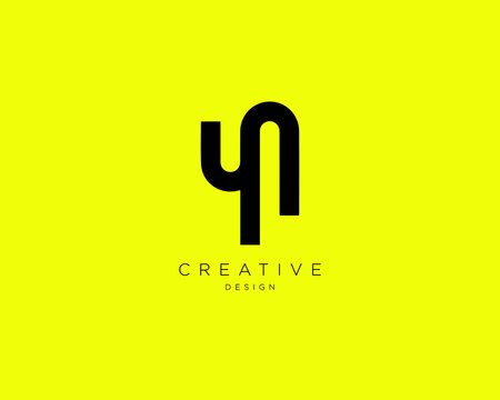Creative and Minimalist Letter YN Logo Design Icon, Editable in Vector Format