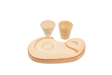 ceramic coffee cup set with plate