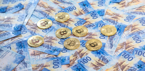 Swiss francs and bitcoins