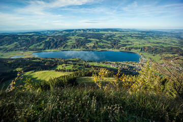 nice alpine panorama scenery in bavaria