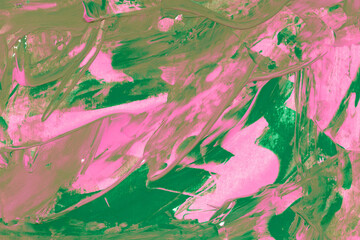 Modern contemporary acrylic background. Colorful texture made with a palette knife. Abstract painting on paper. Mess on the canvas.