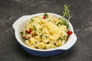 Vegetarian uisine - couscous with vegetables