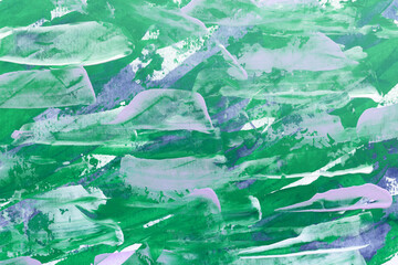 Modern contemporary acrylic background. Colorful texture made with a palette knife. Abstract painting on paper. Mess on the canvas.