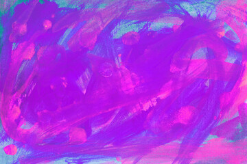 Modern contemporary acrylic background. Colorful texture made with a palette knife. Abstract painting on paper. Mess on the canvas.