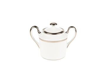 porcelain milk server isolated on white