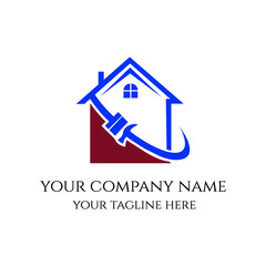 Creative, professional, best home repair logo with hammer and cleaner for company
