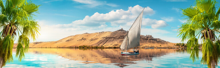 Boat on the Nile River