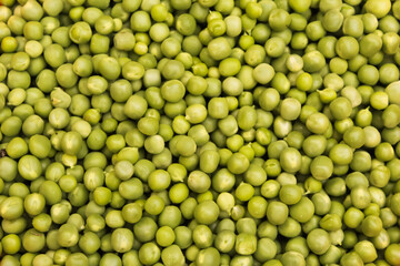 green peas on white background