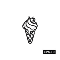 Ice Cream Icon Vector. Ice Cream Vector