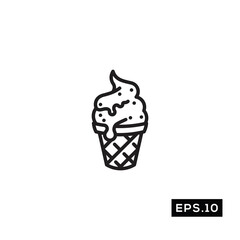 Ice Cream Icon Vector. Ice Cream Vector
