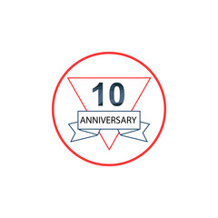 10 Anniversary celebration template vector design illustration