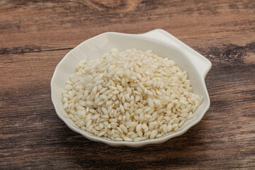 Raw arborio rice for Risotto