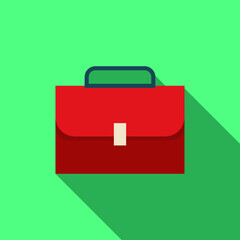 Work briefcase flat icon for apps and websites, Suitcase Icon Flat