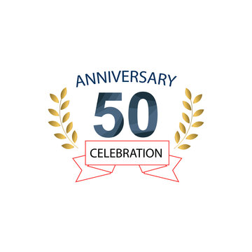 50 Anniversary celebration template vector design illustration