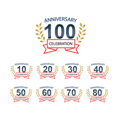 100 Anniversary celebration template vector design illustration