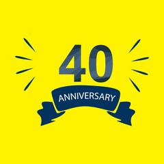 40 Anniversary celebration template vector design illustration