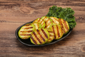 Vegan cuisine Grilled zucchini slices