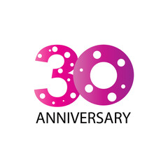 30 Anniversary celebration template vector design illustration