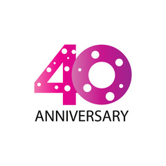 40 Anniversary celebration template vector design illustration