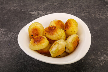 Roasted baby potato in the bowl