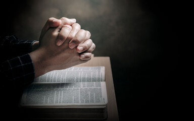 Christian life crisis prayer to god. Man Pray for god blessing to wishing have a better life. man...