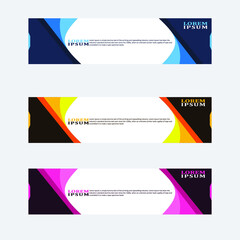 Fototapeta premium abstract geometric web design banner template isolated on dark grey background