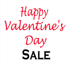 
Lettering Happy Valentine's Day Sale. Layout. Minimal design template for greeting card, poster, banner, cover, packaging