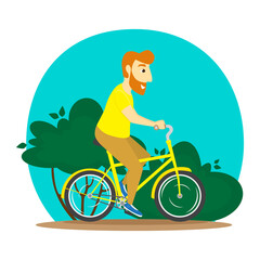 man riding a bike