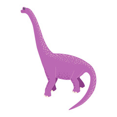 Brachiosaurus, sauropod dinosaur cartoon character. Funny animal