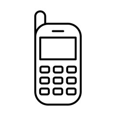 Line phone icon vector design, Phone symbol