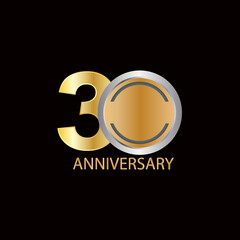 30 Years anniversary celebration vector template design illustration