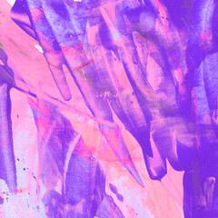 Modern contemporary acrylic background. Colorful texture made with a palette knife. Abstract painting on paper. Mess on the canvas.