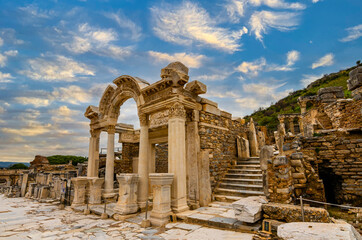 Obraz premium Ephesus Ancient City in Turkey. Ephesus is great tourist attraction in Turkey.