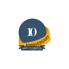 10 Years anniversary celebration vector template design illustration