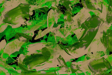 Fototapeta premium Modern contemporary acrylic background. Colorful texture made with a palette knife. Abstract painting on paper. Mess on the canvas.